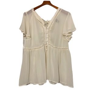 Torrid Babydoll Chiffon Top, Sz. 2